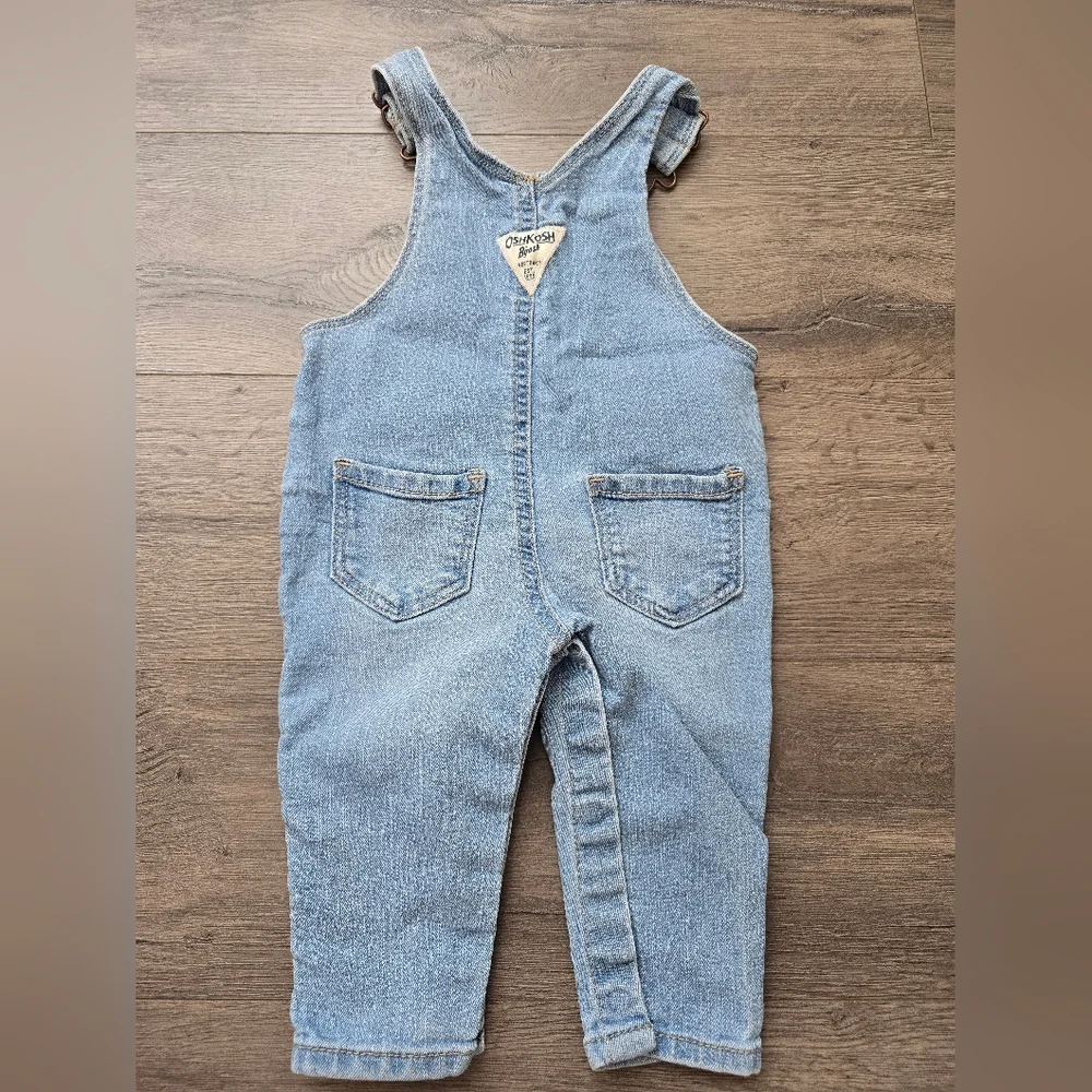 OshKosh B'gosh Vintage Denim Overalls Infant Size 6 Month